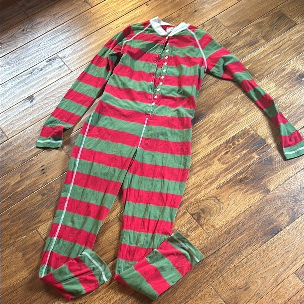 J.Crew Striped Red and Green One Piece with Butt flap